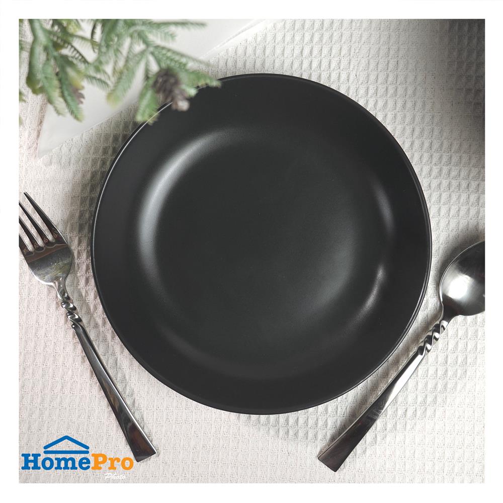 จานลึกเซรามิก 8 นิ้ว KECH LANZO สีดำ