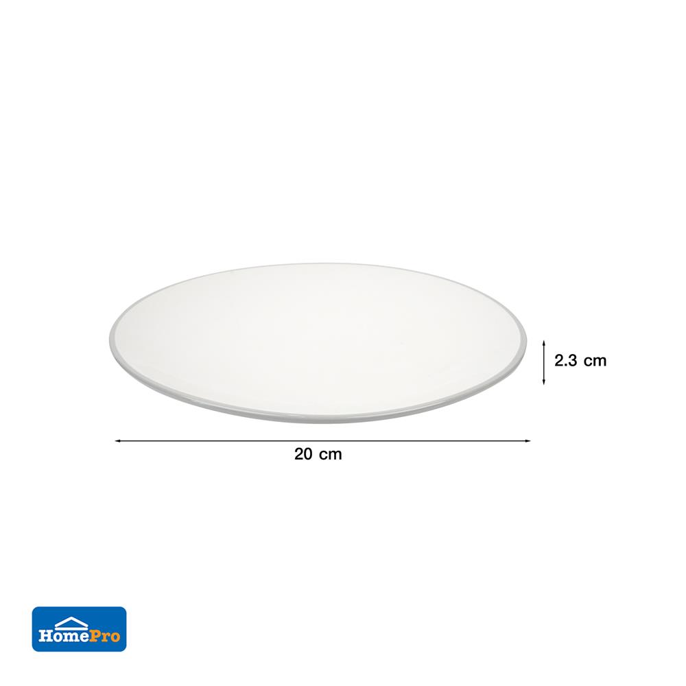 จานบัวเซรามิก 8 นิ้ว KECH CANTAL สีเทา