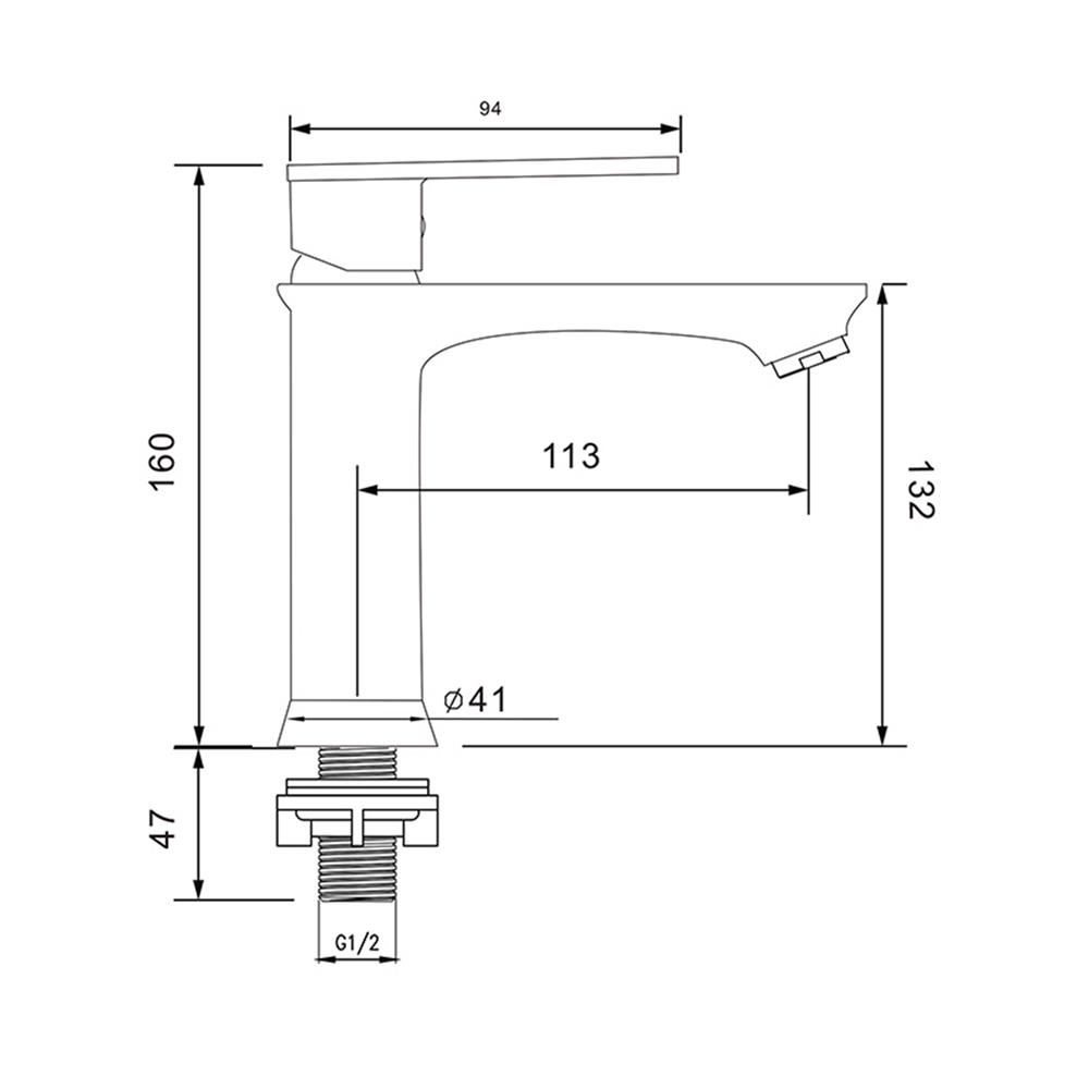 ก๊อกอ่างล้างหน้าวางบนเคาน์เตอร์ DMG GL-1432