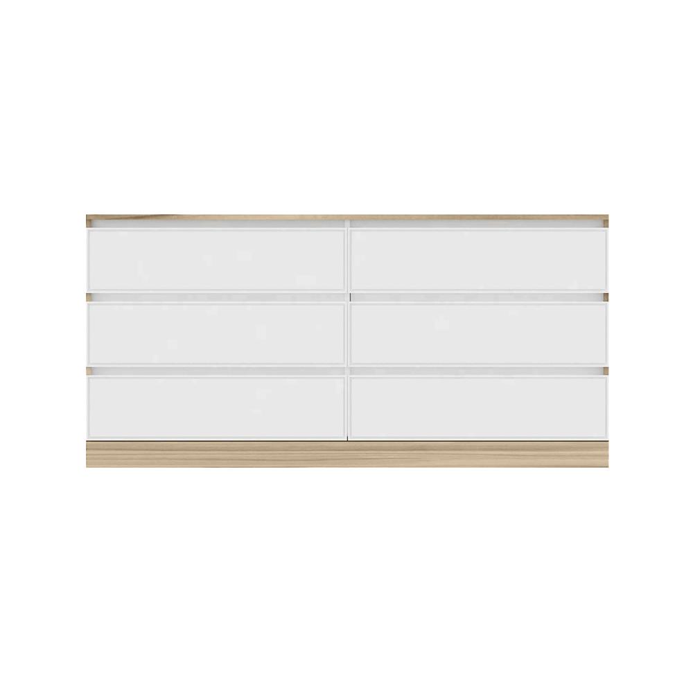 ตู้ลิ้นชัก 6 ลิ้นชัก BURO ANTARES LC160 DW สีอโรม่าโอ๊ค/ขาว