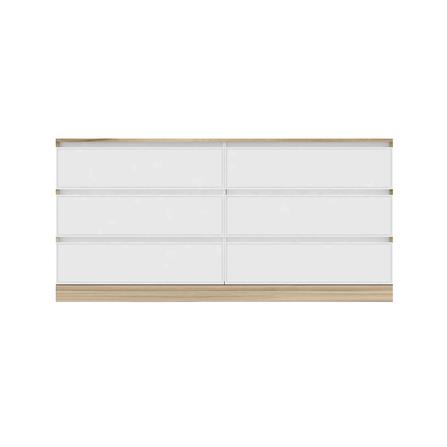 ตู้ลิ้นชัก 6 ลิ้นชัก BURO ANTARES LC160 DW สีอโรม่าโอ๊ค/ขาว_1