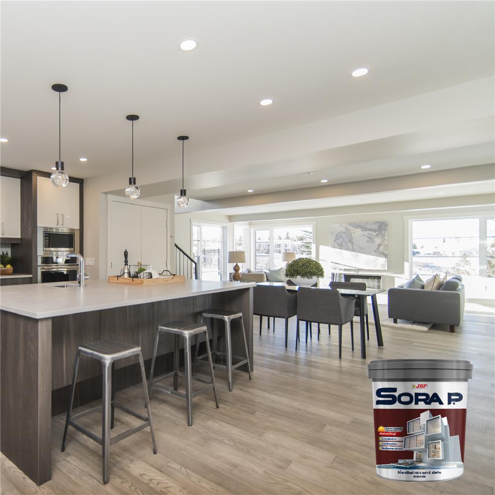 สีน้ำทาฝ้า ชนิดด้าน JBP SORA P สีขาว 5 แกลลอน