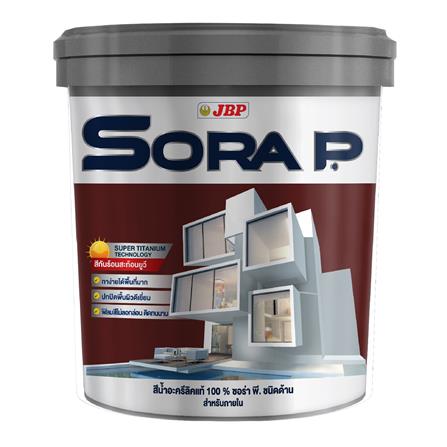 สีน้ำทาฝ้า ชนิดด้าน JBP SORA P สีขาว 5 แกลลอน_0