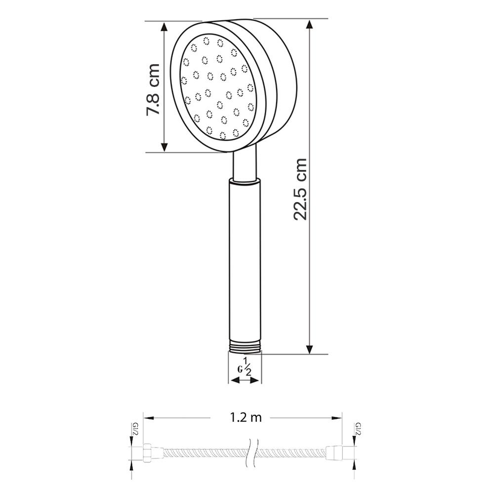 ฝักบัวสายอ่อน 1 ระดับ DONMARK GL-4251