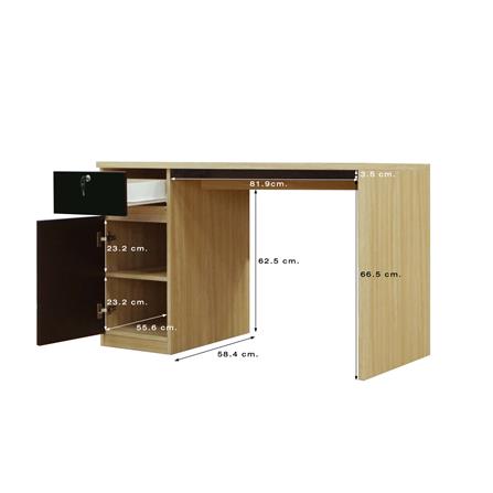 โต๊ะทำงาน BURO REVOLUTION DK120 LR 120 ซม. สีเนเชอรัลแอช/ดำ_7