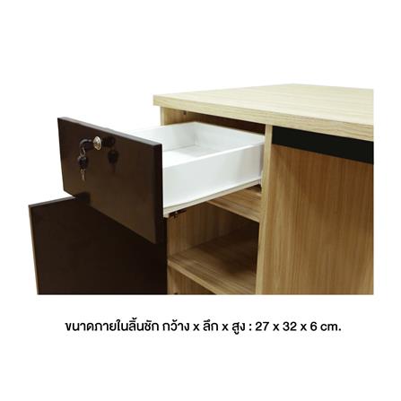 โต๊ะทำงาน BURO REVOLUTION DK120 LR 120 ซม. สีเนเชอรัลแอช/ดำ_2