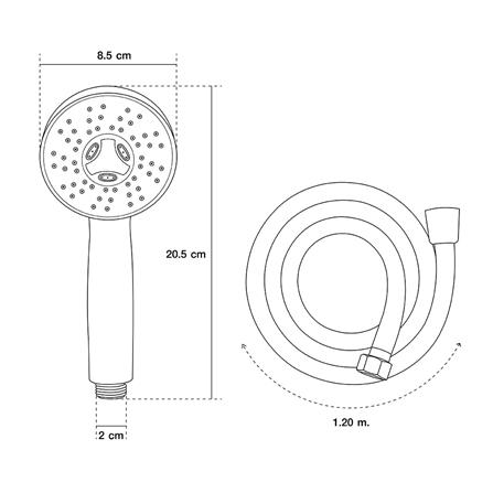ชุดฝักบัวสายอ่อน 1 ระดับ MOYA MY-SH01WH_4