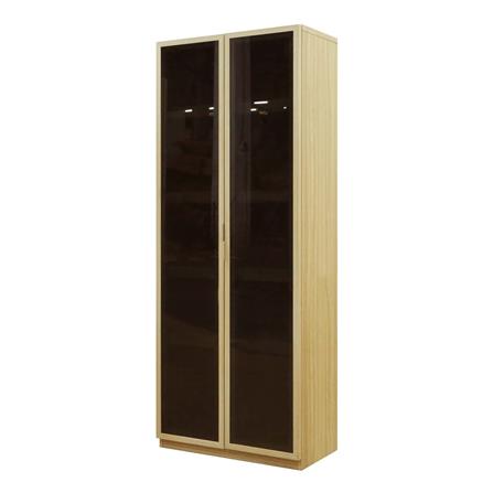 ตู้สูงบานเปิดกระจก BURO REVOLUTION HC75 75 ซม. สีเนเชอรัลแอช