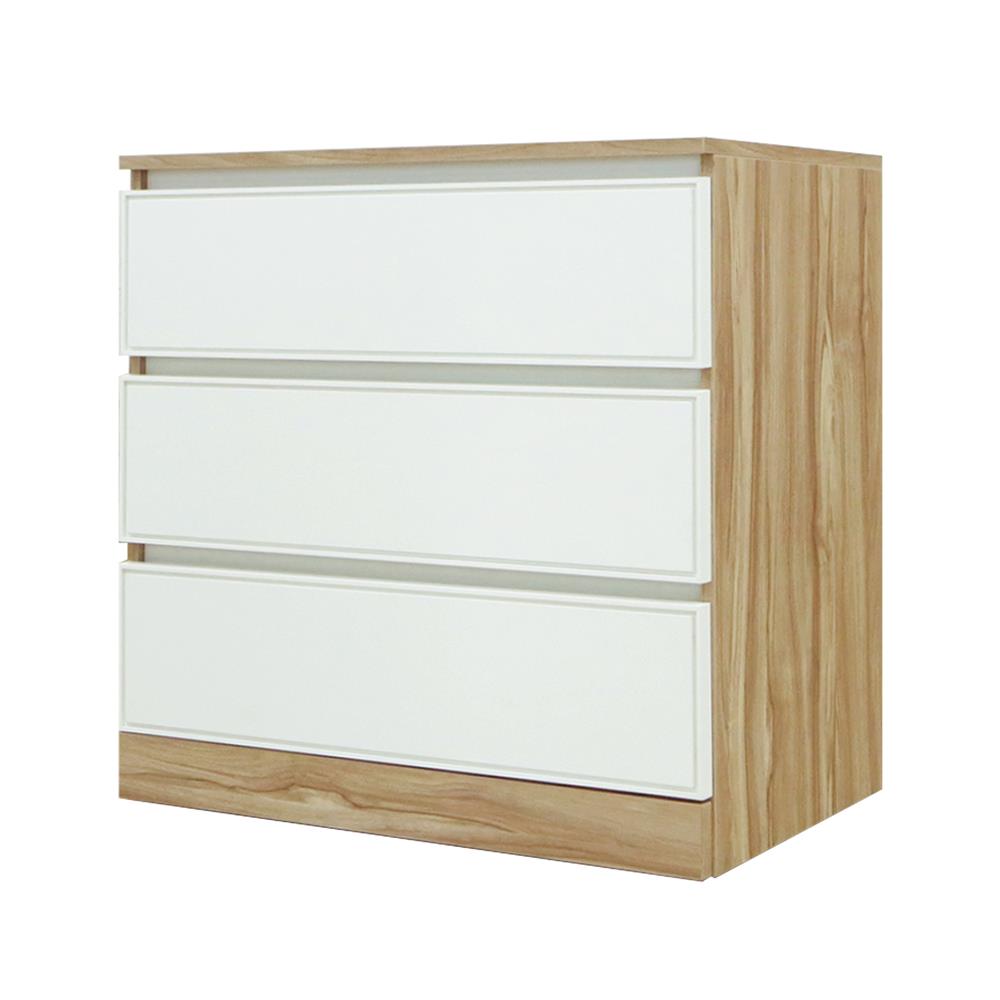 ตู้ลิ้นชัก 3 ลิ้นชัก BURO ANTARES LC80 DW สีอโรม่าโอ๊ค/ขาว