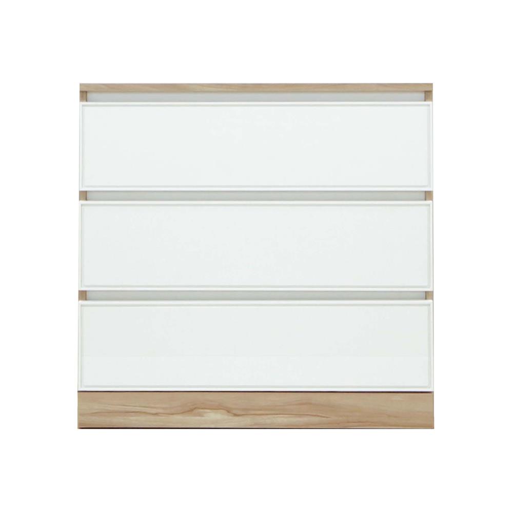 ตู้ลิ้นชัก 3 ลิ้นชัก BURO ANTARES LC80 DW สีอโรม่าโอ๊ค/ขาว