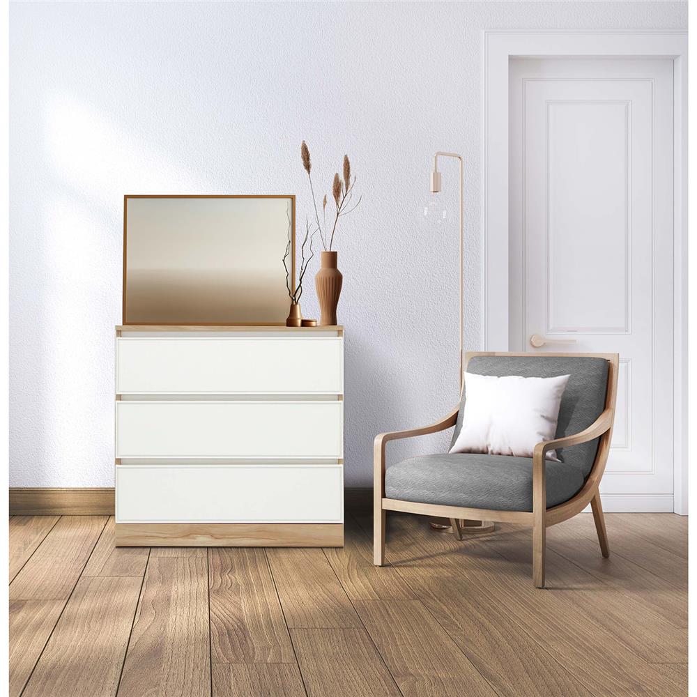 ตู้ลิ้นชัก 3 ลิ้นชัก BURO ANTARES LC80 DW สีอโรม่าโอ๊ค/ขาว