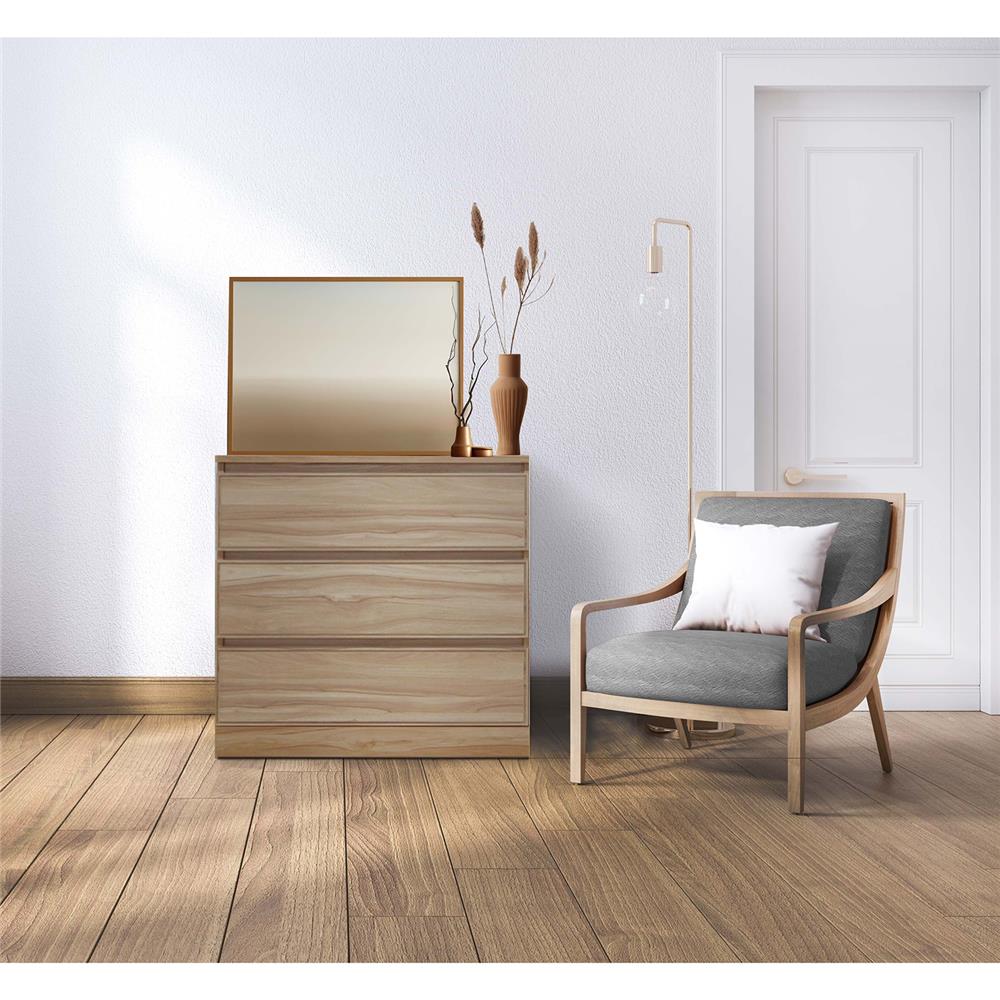 ตู้ลิ้นชัก 3 ลิ้นชัก BURO ANTARES LC80 DW สีอโรม่าโอ๊ค