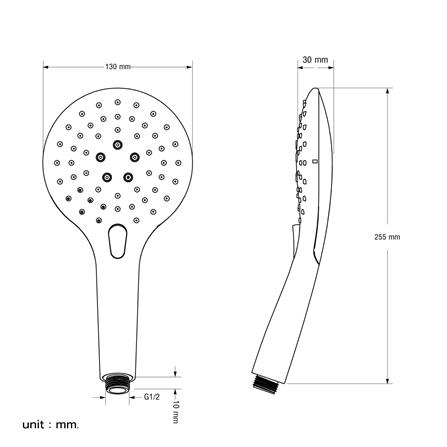 ชุดฝักบัวสายอ่อน 3 ระดับ WSP-313C 150 ซม._1
