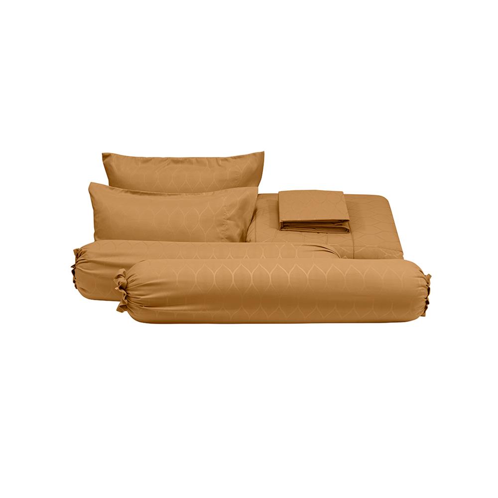 ชุดผ้าปูที่นอน 6 ฟุต 6 ชิ้น PICASSO CLASSIC STYLE สี COPEN ORANGE