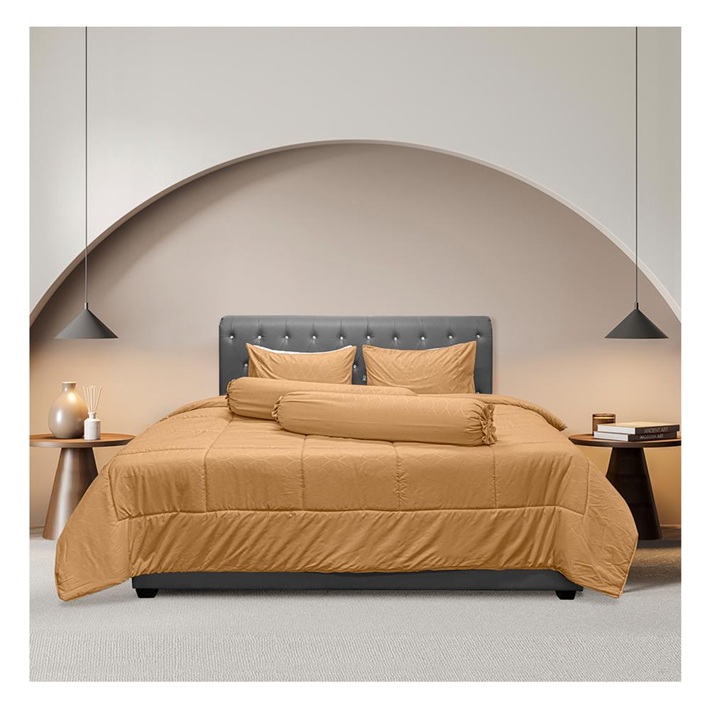 ชุดผ้าปูที่นอน 6 ฟุต 6 ชิ้น PICASSO CLASSIC STYLE สี COPEN ORANGE