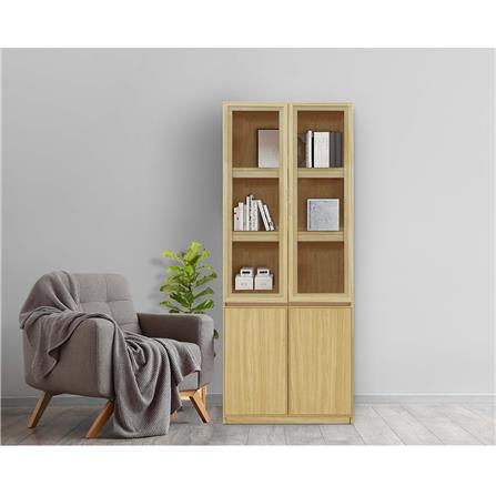 ตู้สูงบานเปิด BURO REVOLUTION HC75 75 ซม. สีเนเชอรัลแอช/กระจกใส_5