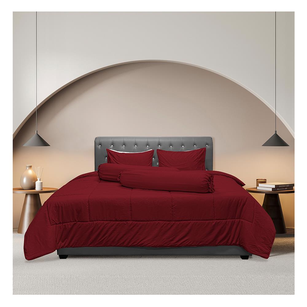 ชุดผ้าปูที่นอน 6 ฟุต 6 ชิ้น PICASSO CLASSIC STYLE สี COPEN RED
