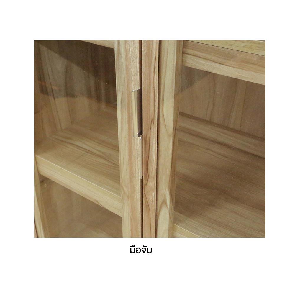 ตู้โชว์ 2 บานเปิด BURO WALLY HC 75 สีอโรม่าโอ๊ค/กระจกใส