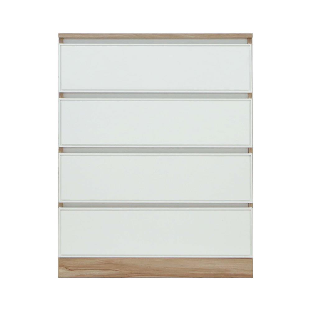 ตู้ลิ้นชัก 4 ลิ้นชัก BURO ANTARES LC80 DW สีอโรม่าโอ๊ค/ขาว