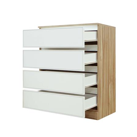 ตู้ลิ้นชัก 4 ลิ้นชัก BURO ANTARES LC80 DW สีอโรม่าโอ๊ค/ขาว_2