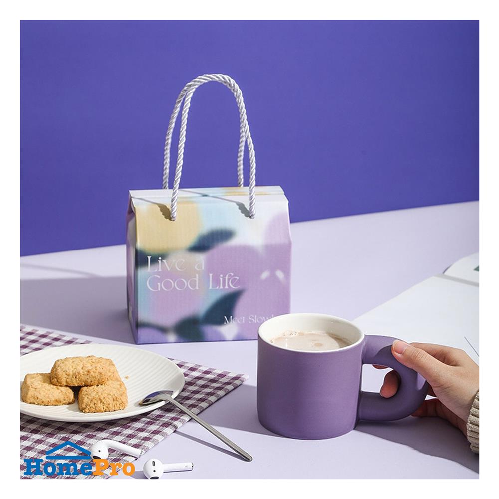 ถ้วยหู PORCELAIN 320 มล. KECH TUBE สีม่วง