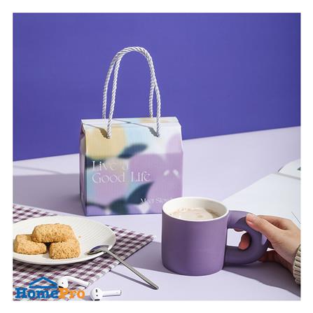 ถ้วยหู PORCELAIN 320 มล. KECH TUBE สีม่วง_4