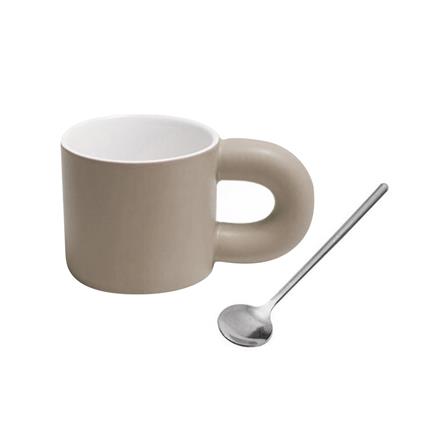 ถ้วยหู PORCELAIN 320 มล. KECH TUBE สีเทา_0