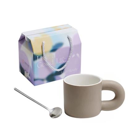 ถ้วยหู PORCELAIN 320 มล. KECH TUBE สีเทา_3