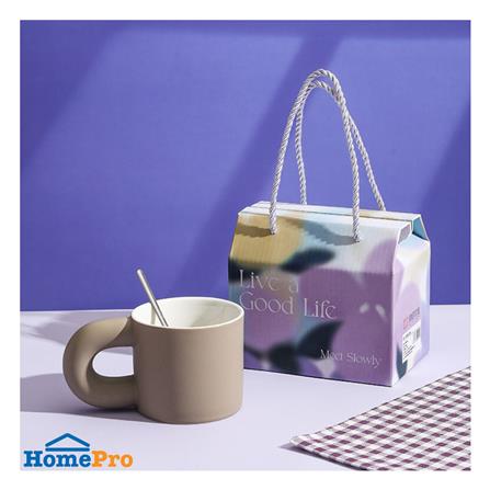 ถ้วยหู PORCELAIN 320 มล. KECH TUBE สีเทา_4