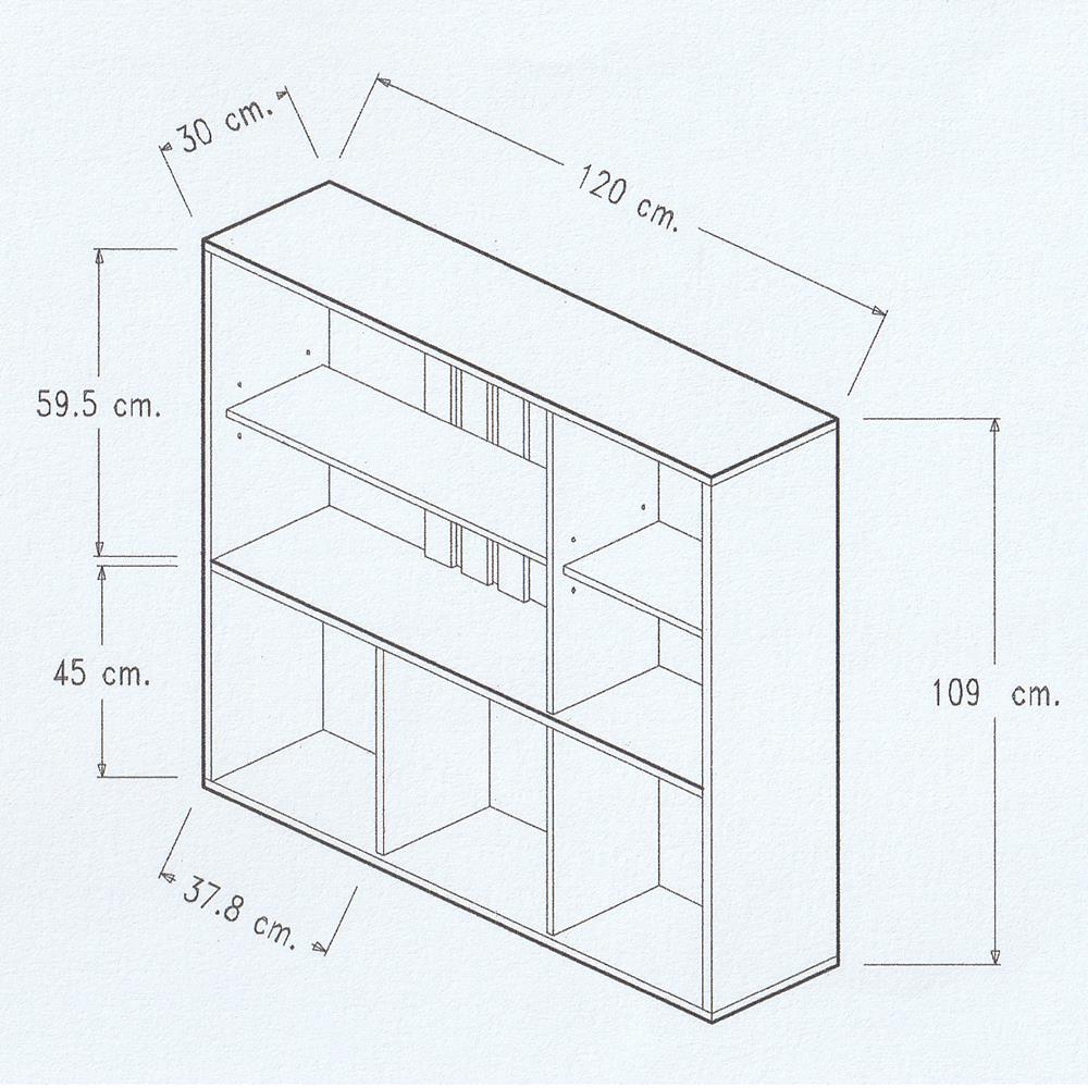 ชั้นวางของกั้นห้อง 3 ชั้น INHOME SS1201 สีออทตาวา