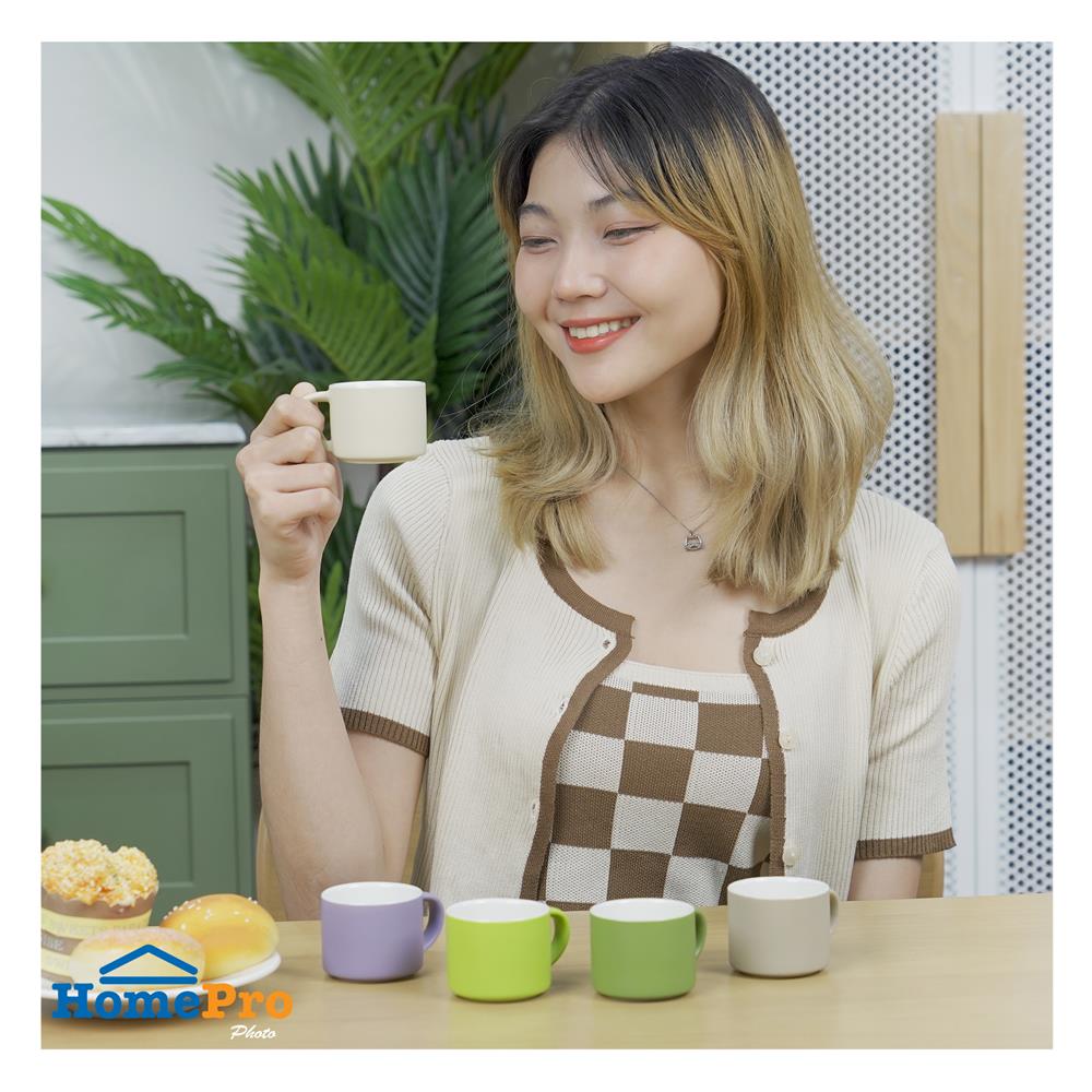 ชุดถ้วยหู PORCELAIN 80 มล. KECH TUBE 5 ใบ หลากสี