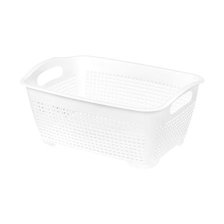 ตะกร้าพลาสติกสี่เหลี่ยมผืนผ้า KECH EAZY 13x21x29.2 ซม. สีขาว_0