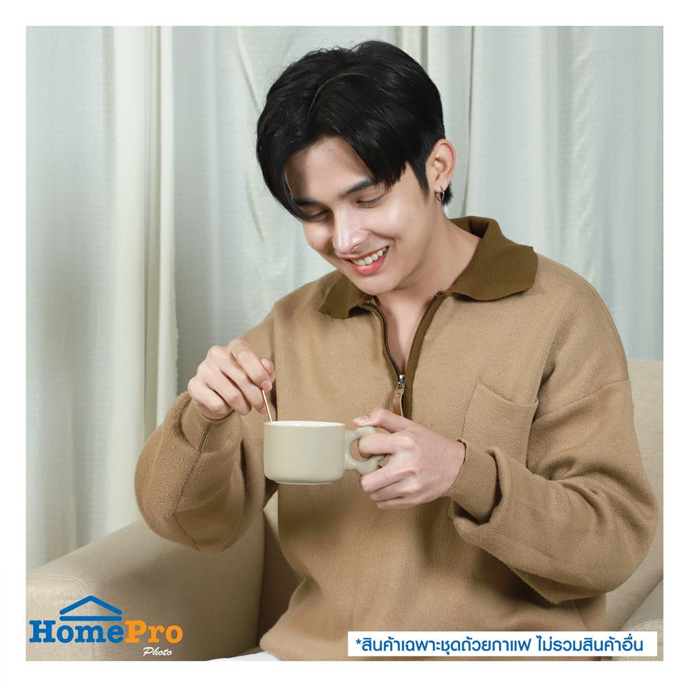 ชุดถ้วยกาแฟ PORCELAIN 250 มล. KECH FLOWER สีเทา