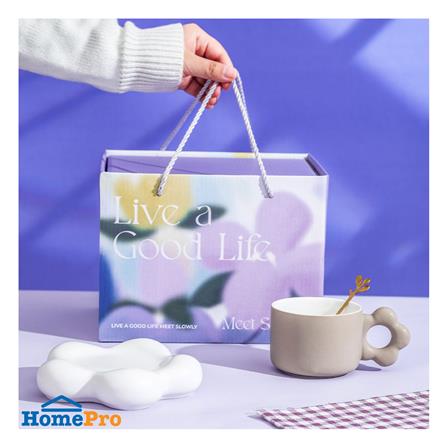 ชุดถ้วยกาแฟ PORCELAIN 250 มล. KECH FLOWER สีเทา_4