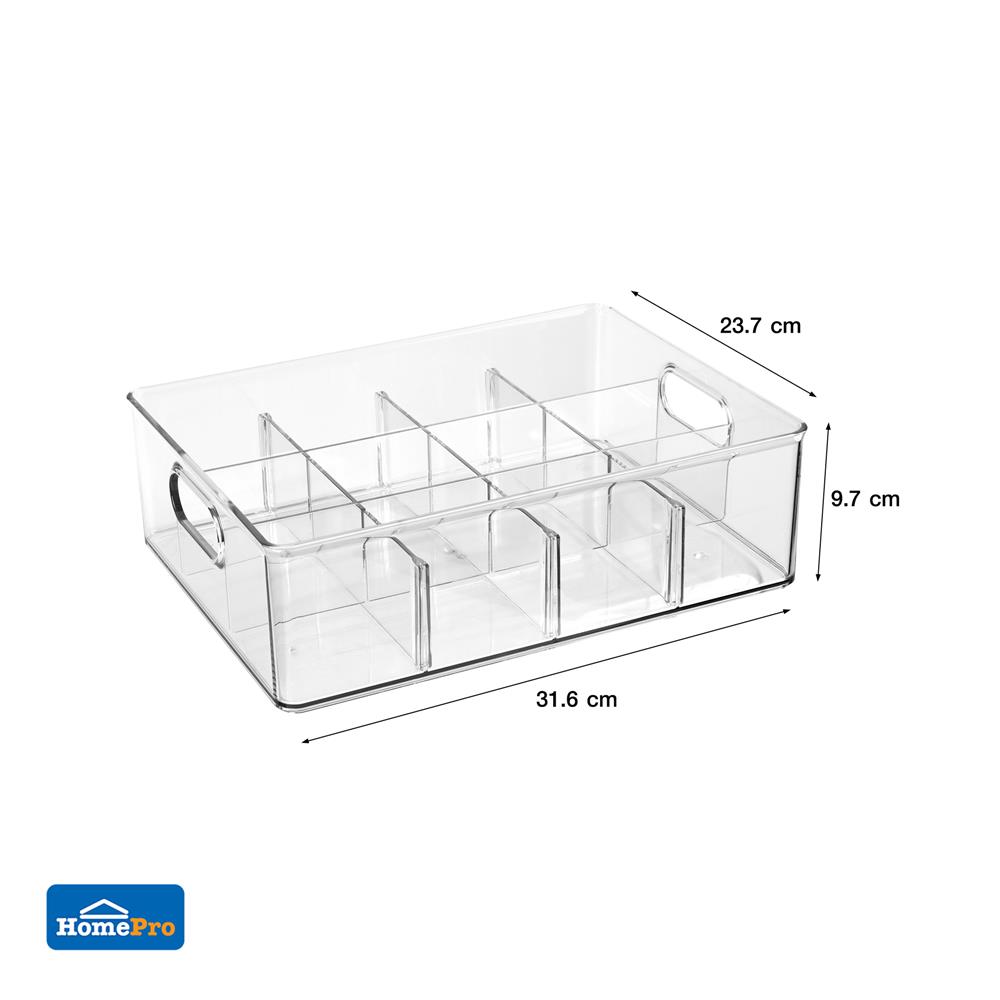 กล่องจัดเก็บผ้า 12 ช่อง PLIM KLEAR 23.7x31.6x9.7 ซม. สีใส