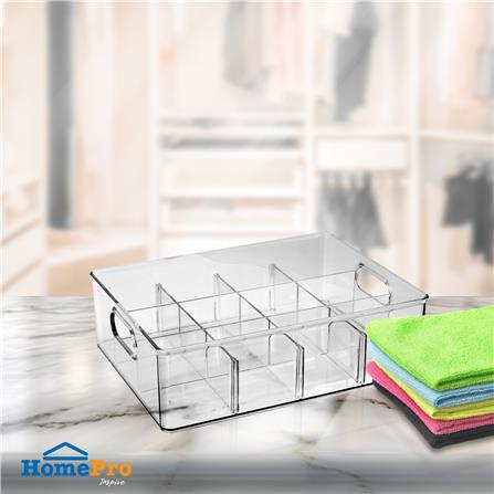 กล่องจัดเก็บผ้า 12 ช่อง PLIM KLEAR 23.7x31.6x9.7 ซม. สีใส_5