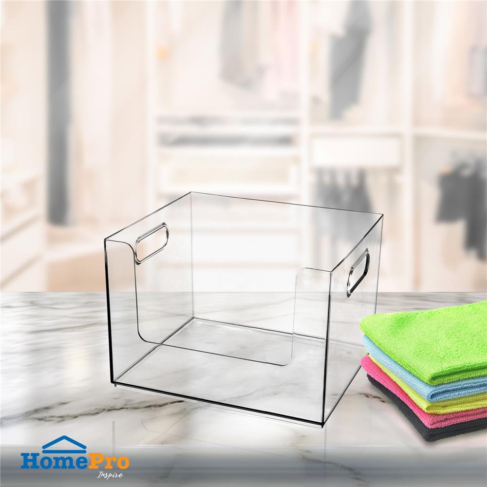 กล่องจัดเก็บผ้า PLIM KLEAR 25.3x25.3x15.3 ซม. สีใส