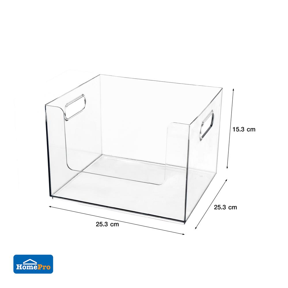 กล่องจัดเก็บผ้า PLIM KLEAR 25.3x25.3x15.3 ซม. สีใส