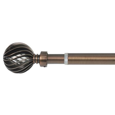 รางเหล็ก ยืดหด HOME LIVING STYLE ROUND 180-310 ซม. สีน้ำตาล