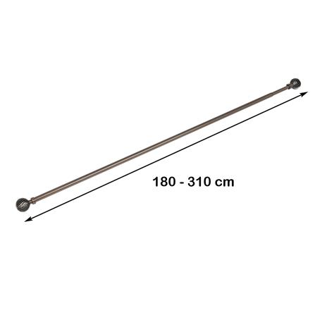 รางเหล็ก ยืดหด HOME LIVING STYLE ROUND 180-310 ซม. สีน้ำตาล_4