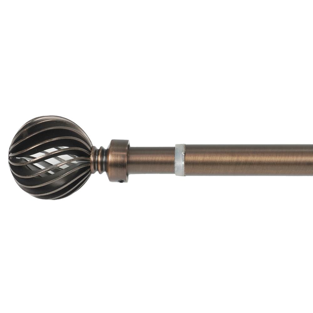 รางเหล็ก ยืดหด HOME LIVING STYLE ROUND 120-210 ซม. สีน้ำตาล