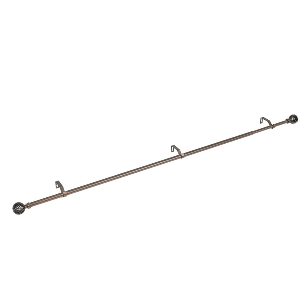 รางเหล็ก ยืดหด HOME LIVING STYLE ROUND 120-210 ซม. สีน้ำตาล