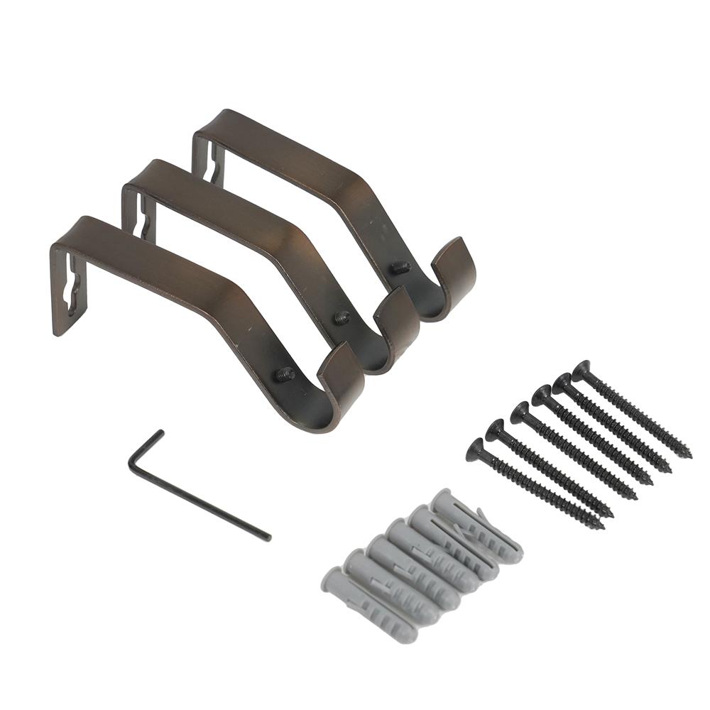 รางเหล็ก ยืดหด HOME LIVING STYLE ROUND 120-210 ซม. สีน้ำตาล