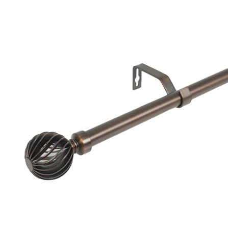 รางเหล็ก ยืดหด HOME LIVING STYLE ROUND 120-210 ซม. สีน้ำตาล_1