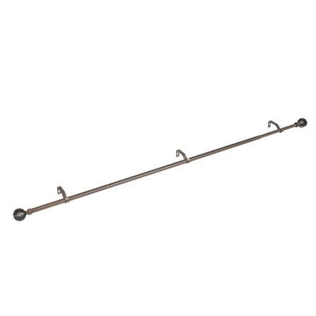 รางเหล็ก ยืดหด HOME LIVING STYLE ROUND 120-210 ซม. สีน้ำตาล_2