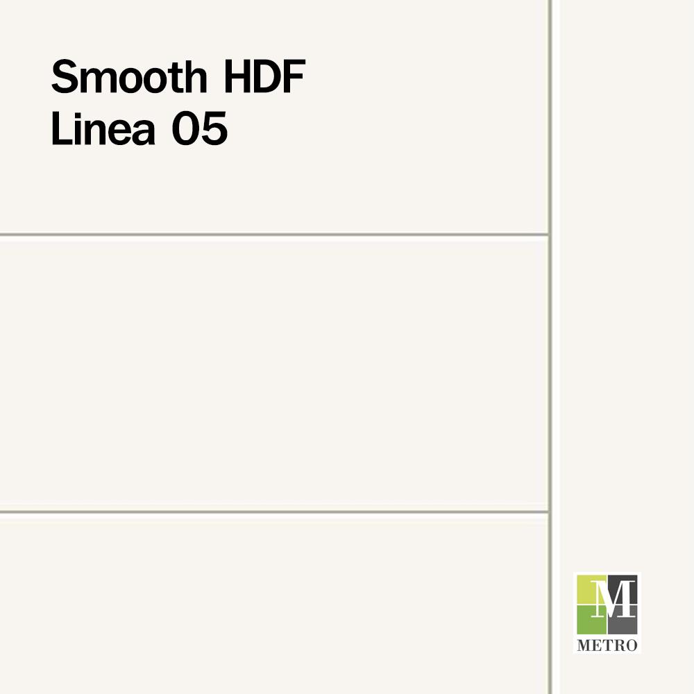 ประตูภายใน HDF METRO LINEA 05 90X200 ซม. สีรองพื้น ไม่เจาะลูกบิด