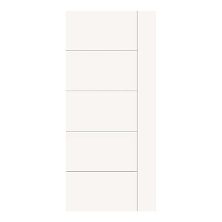 ประตูภายใน HDF METRO LINEA 05 90X200 ซม. สีรองพื้น ไม่เจาะลูกบิด_0