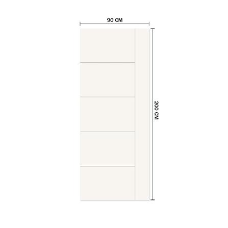 ประตูภายใน HDF METRO LINEA 05 90X200 ซม. สีรองพื้น ไม่เจาะลูกบิด_3