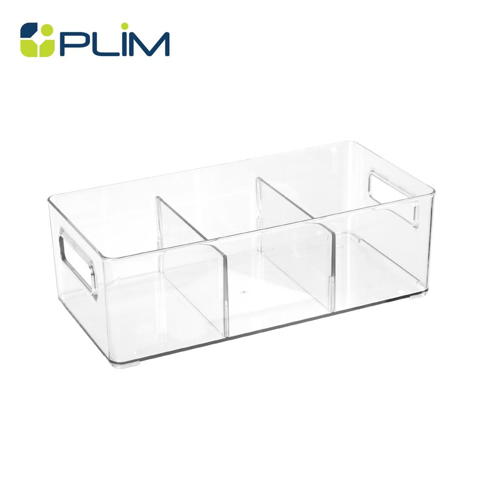 กล่องจัดเก็บผ้า 3 ช่อง PLIM KLEAR 15x30.5x10 ซม. สีใส_0