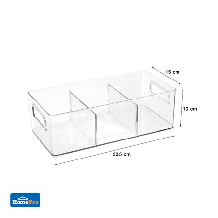 กล่องจัดเก็บผ้า 3 ช่อง PLIM KLEAR 15x30.5x10 ซม. สีใส_7